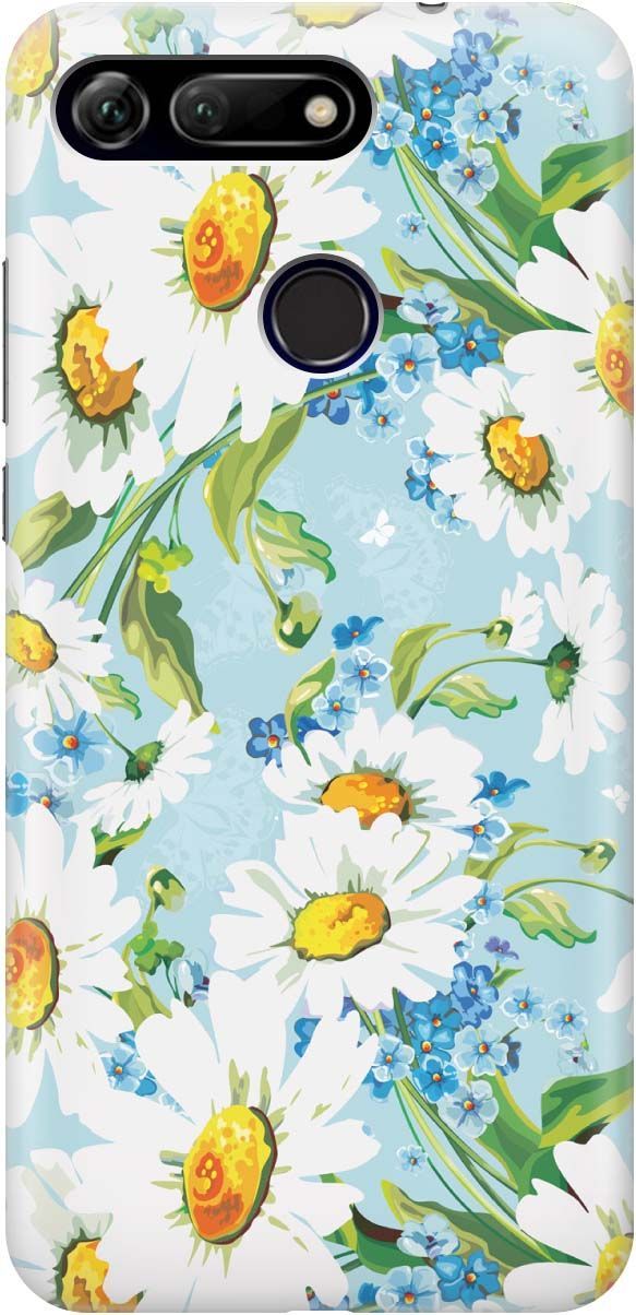 

Силиконовый чехол на Honor View 20 (V20) с принтом "Поле ромашек", Белый;голубой, 338