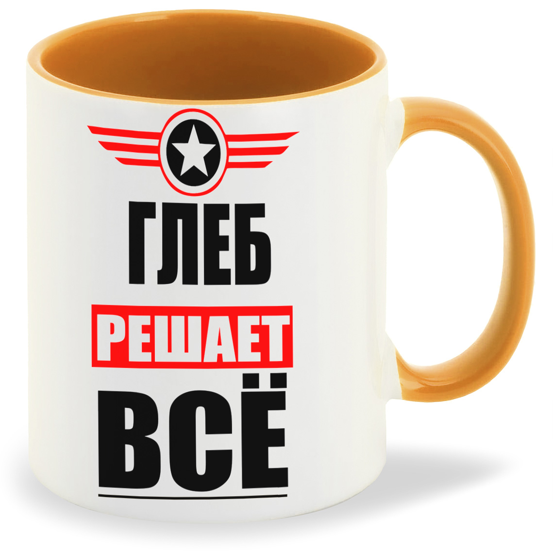 

Кружка CoolPodarok ГЛЕБ решает все, ГЛЕБ решает все