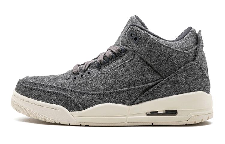 

Кеды унисекс Jordan Air Jordan 3 Retro Wool GS серые 40 EU, Серый, Air Jordan 3 Retro Wool GS