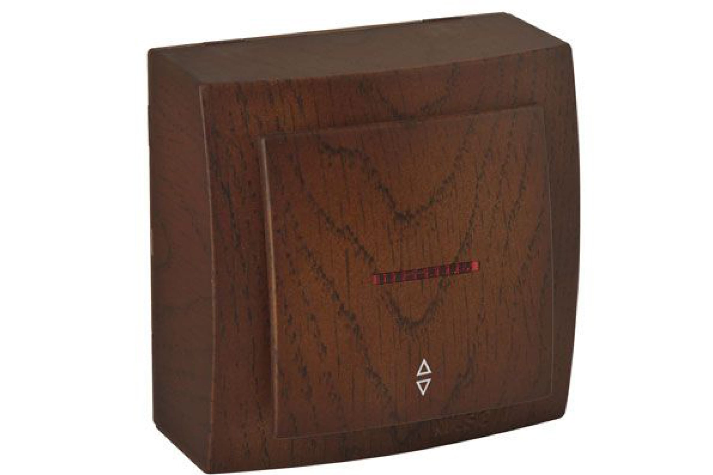 

NILSON Выключатель 1ОП проходной с подсветкой орех Themis wood 26271008, Коричневый