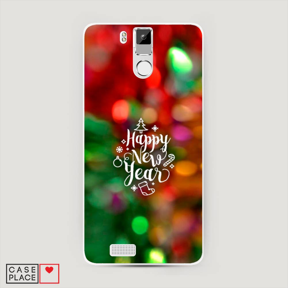

Чехол на Oukitel K6000 Pro "Новый Год на елке", Зеленый;красный;желтый, 230150-5