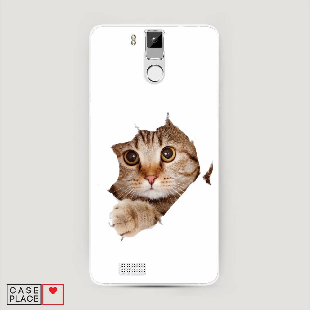 

Чехол на Oukitel K6000 Pro "Кот и бумага", Белый;коричневый, 230150-1