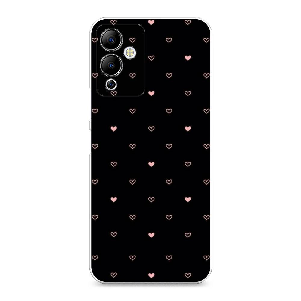 

Чехол Awog на Infinix Note 12i "Черный фон и сердечки", 3102050-3