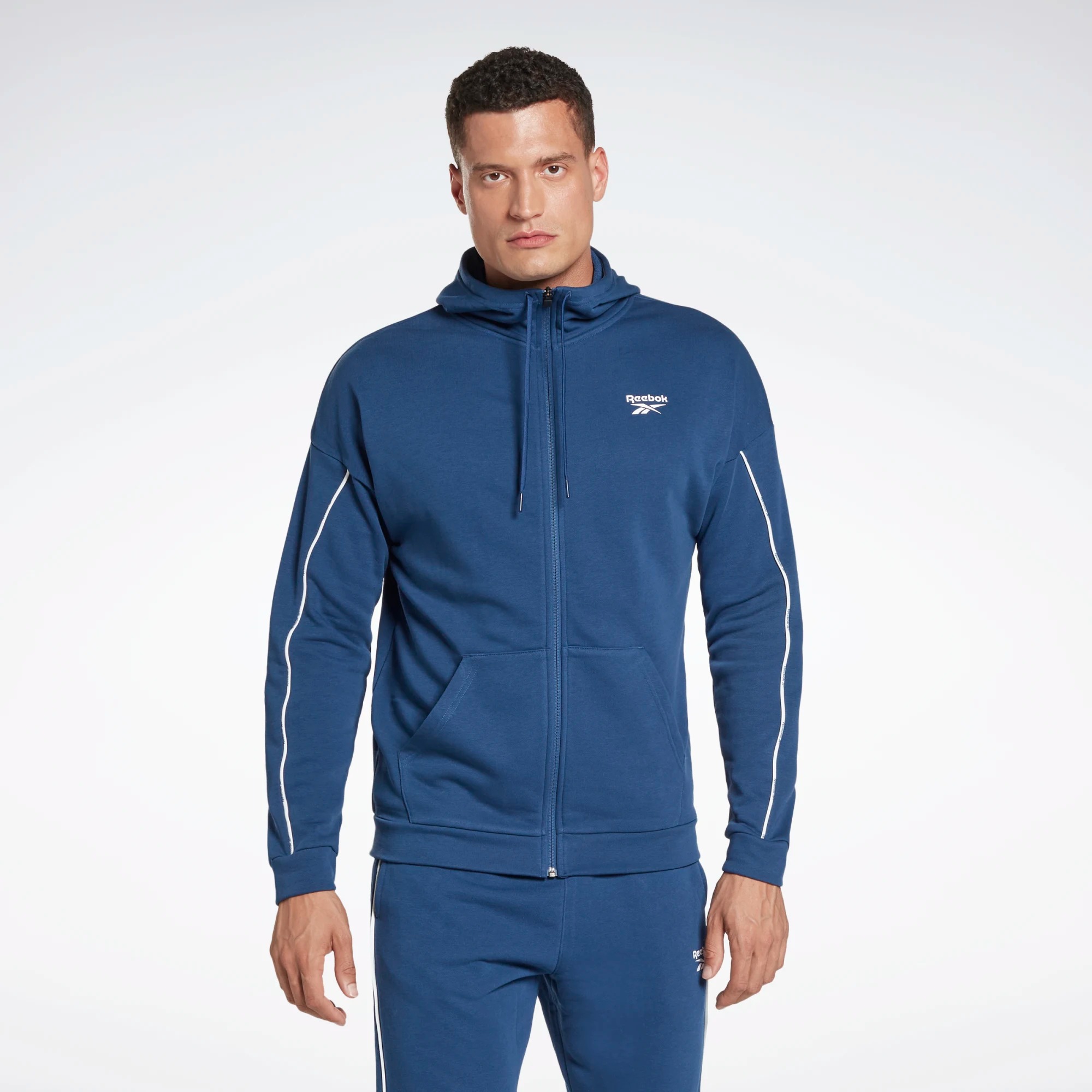 фото Толстовка мужская reebok ha1073 синяя 3xl