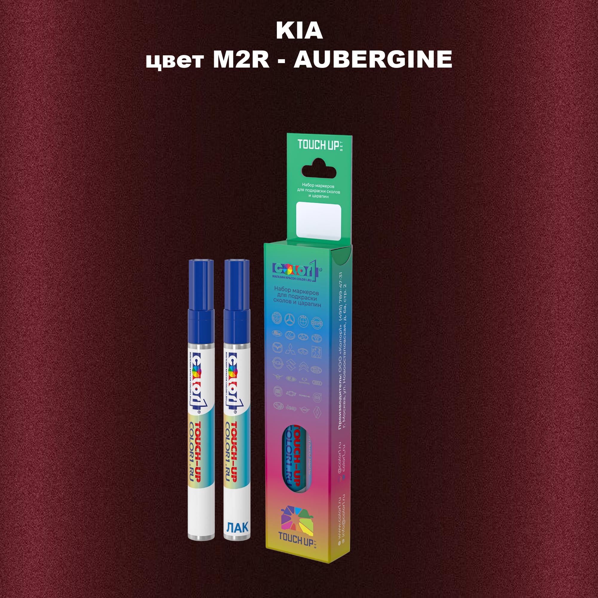 

Маркер с краской COLOR1 для KIA, цвет M2R - AUBERGINE, Прозрачный