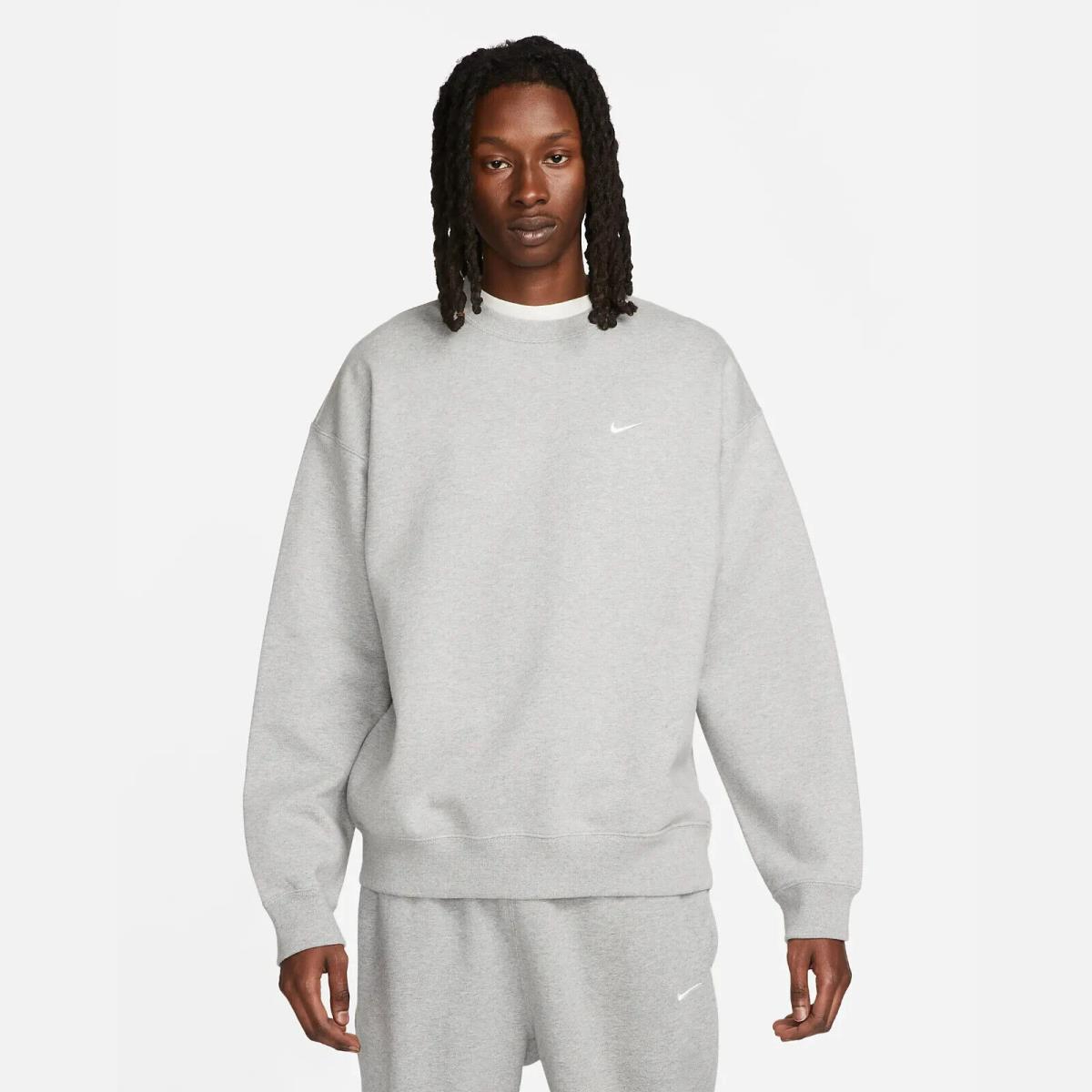 

Свитшот унисекс Nike Solo Swoosh Fleece DX1361 серый M, Solo Swoosh Fleece