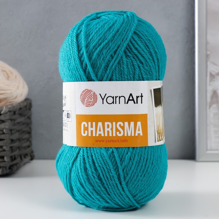 

Пряжа "Charisma" 80% шерсть, 20% акрил 200м/100гр (11448 изумруд), Голубой, Пряжа для вязания "Charisma"