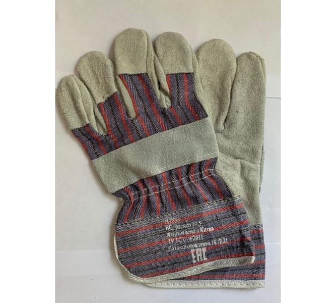 Защитные спилковые комбинированные перчатки DINFIX высший сорт 00-00002567 рабочие комбинированные перчатки tegera