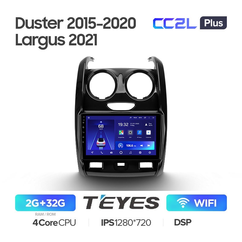 Автомагнитола Teyes CC2L Plus 2/32Гб Renault Duster 2015 - 2020 ANDROID