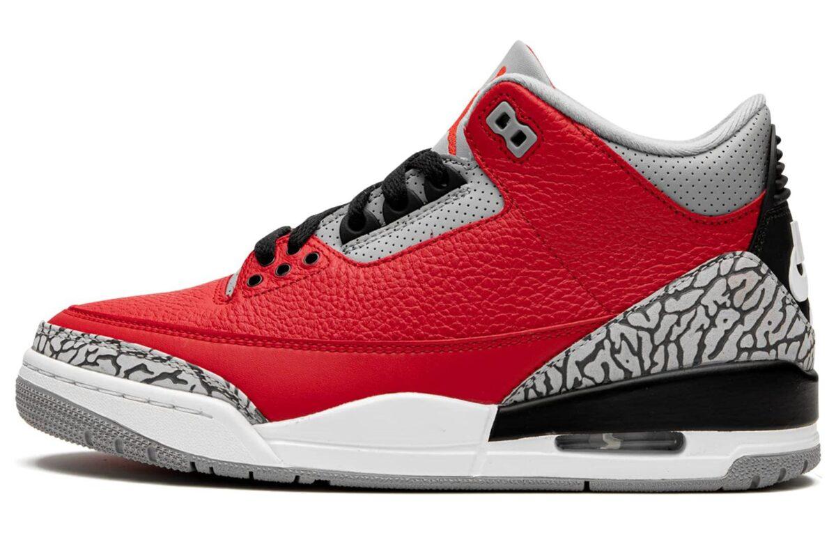 

Кеды унисекс Jordan Air Jordan 3 Retro SE Red Cement GS красные 38.5 EU, Красный, Air Jordan 3 Retro SE Red Cement GS