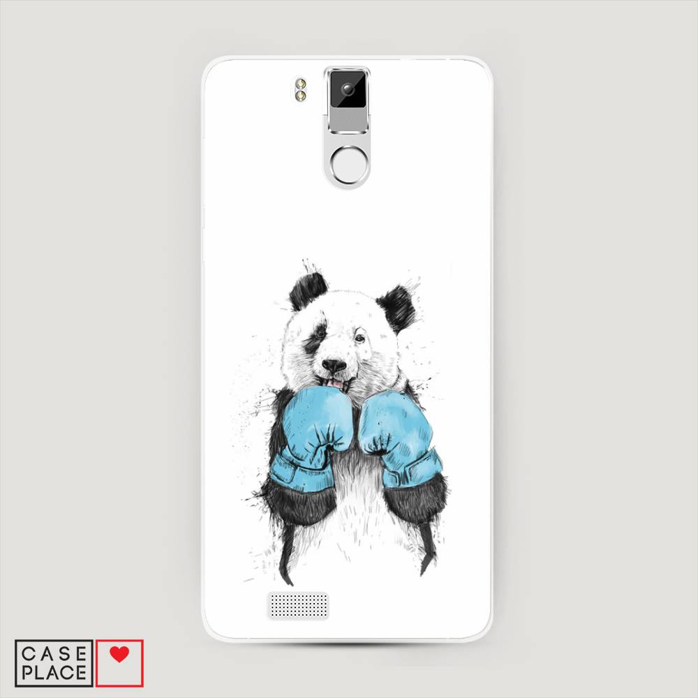 

Чехол на Oukitel K6000 Pro "Панда боксер", Голубой;белый;серый, 230150-1