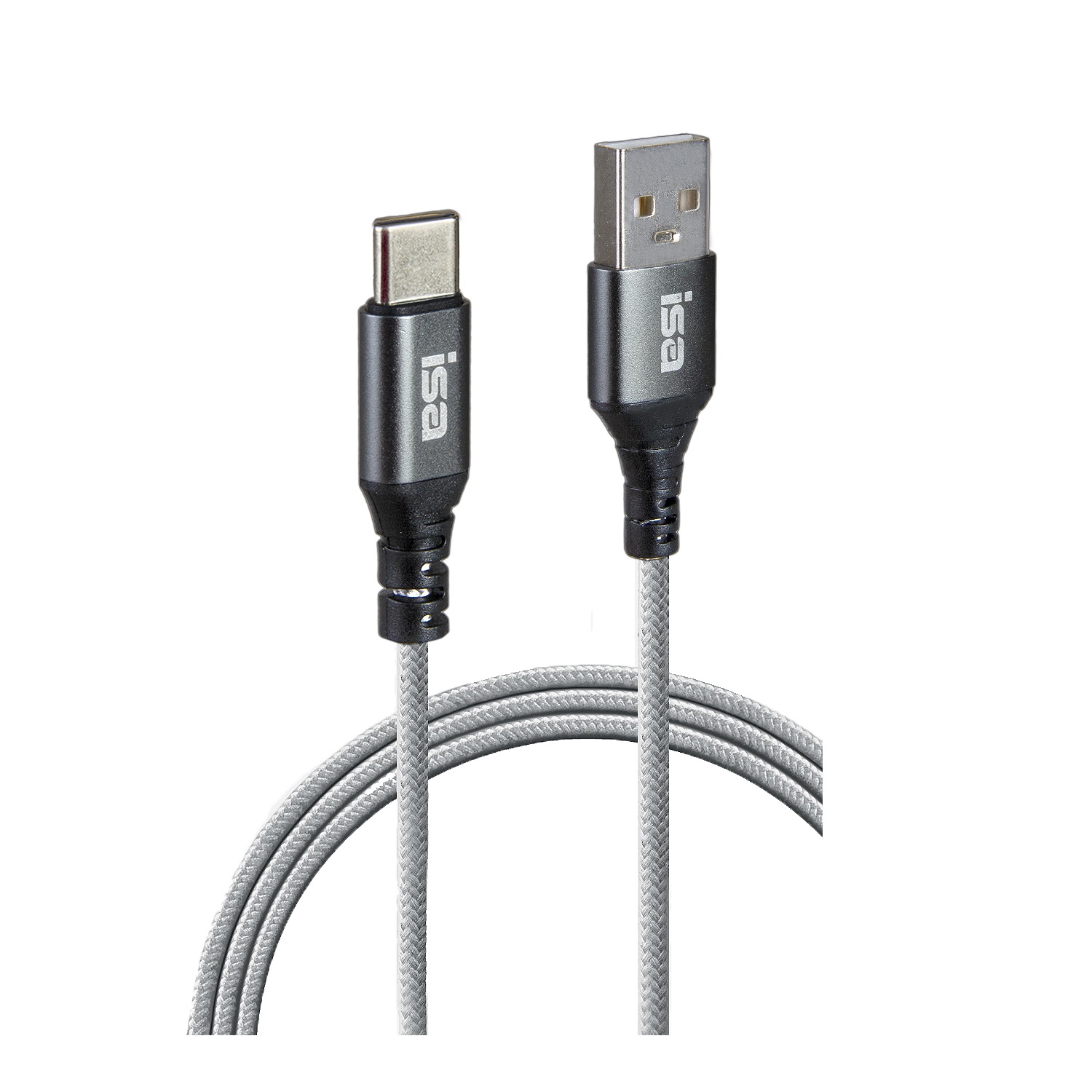 Кабель USB- Type-C 1m 5V 2A BX-4 ISA серый (IS111890)