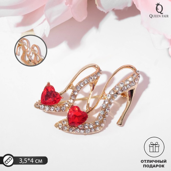 

Брошь из бижутерного сплава Queen Fair 2738706, стразы