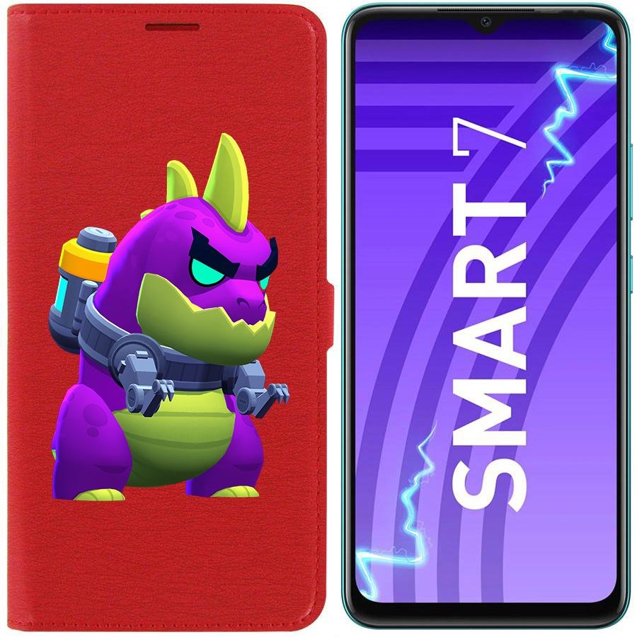 

Чехол-книжка Krutoff Eco Book для Infinix Smart 7 Brawl Stars-Мегамонстр (красный)