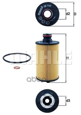 

Элемент масляного фильтра MAHLE OX1141D, OX1141D