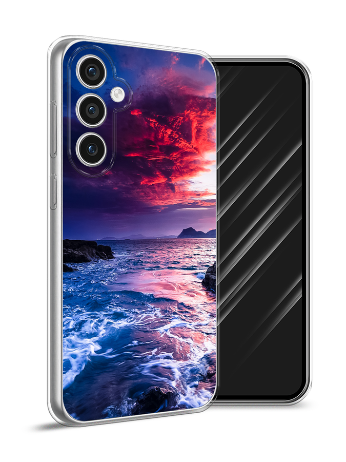 

Чехол Awog на Samsung Galaxy S23 FE 5G "Волны 1", Розовый;синий, 2108450-1