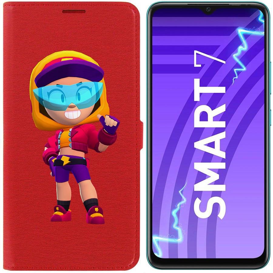 

Чехол-книжка Krutoff Eco Book для Infinix Smart 7 Brawl Stars-Стритстайл Макс (красный)