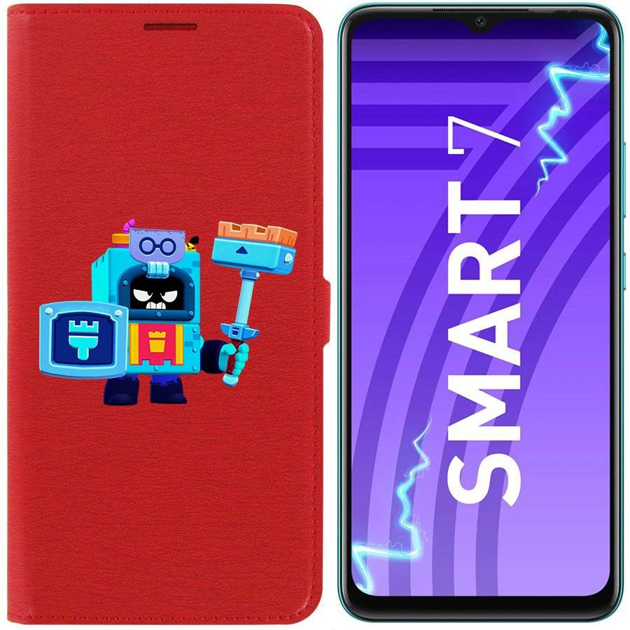 

Чехол-книжка Krutoff Eco Book для Infinix Smart 7 Brawl Stars-Эш (красный)