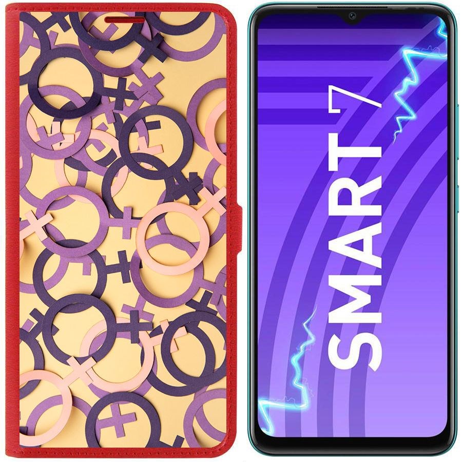

Чехол-книжка Krutoff Eco Book для Infinix Smart 7 Женское начало (красный)