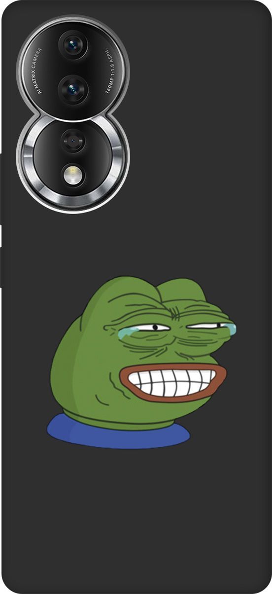 

Матовый Soft Touch Чехол на Honor 80 с 3D принтом "Pepe the Frog" черный, Черный;зеленый, 159063
