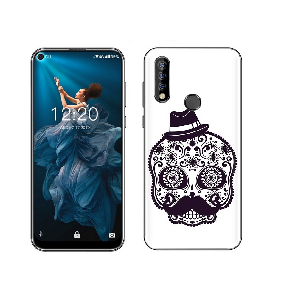 

Чехол MyPads Tocco для Oukitel C17 Pro разрисованный скелет, Прозрачный, Tocco