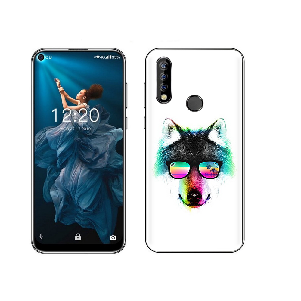 

Чехол MyPads Tocco для Oukitel C17 Pro радужный волк, Прозрачный, Tocco