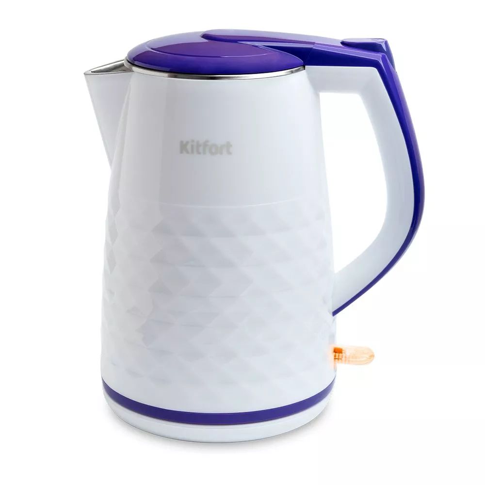 Чайник электрический Kitfort КТ-6170 1.5 л белый накладка пластиковая с подставкой usams us bh783 для iphone 13 pro max с силиконовым краем белый ip13pmyy02