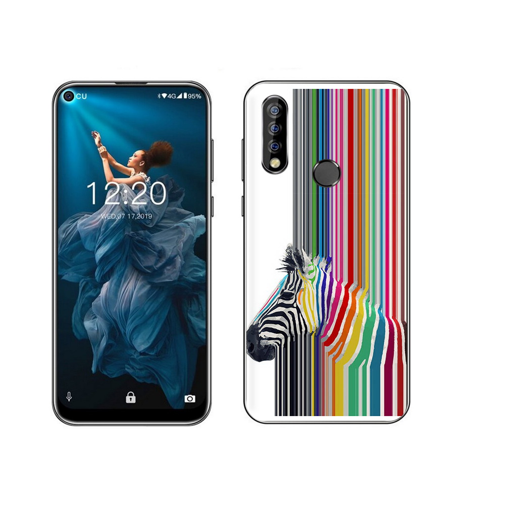 

Чехол MyPads Tocco для Oukitel C17 Pro радужная зебра, Прозрачный, Tocco