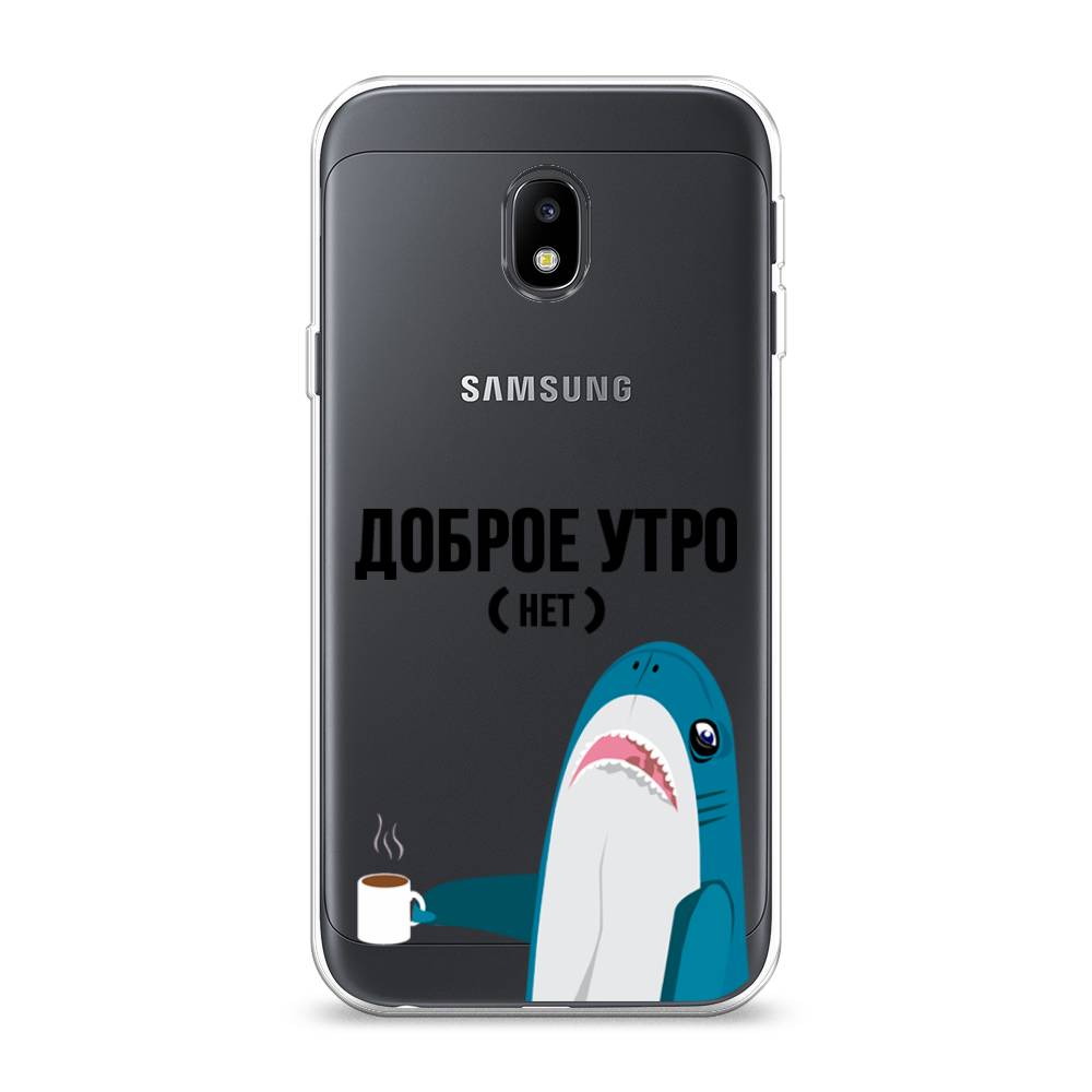 

Чехол Awog на Samsung Galaxy J3 2017 / Самсунг J3 2017 "Доброе утро", Синий;белый;черный, 22550-2