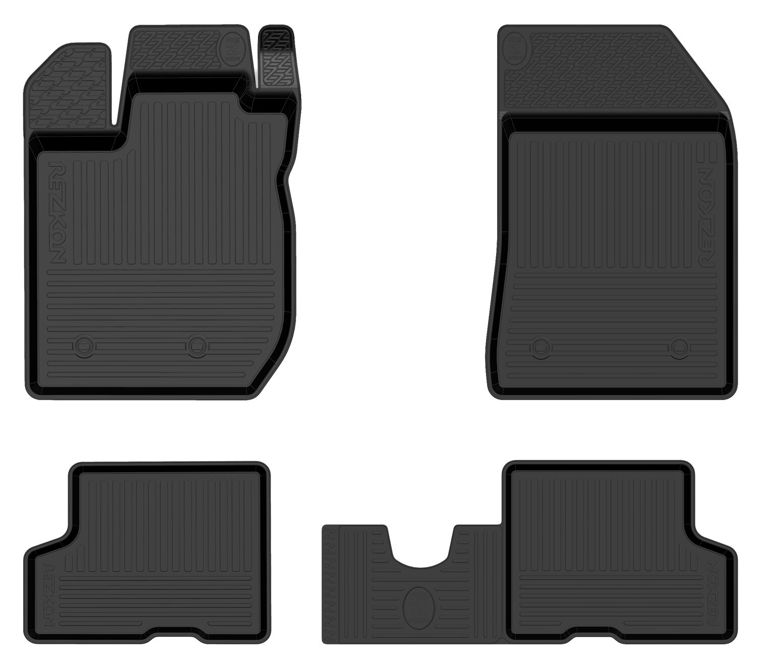 фото Rezkon коврики салона резиновые для lada x-ray optima (light), комплект, 4 шт. 1039055300