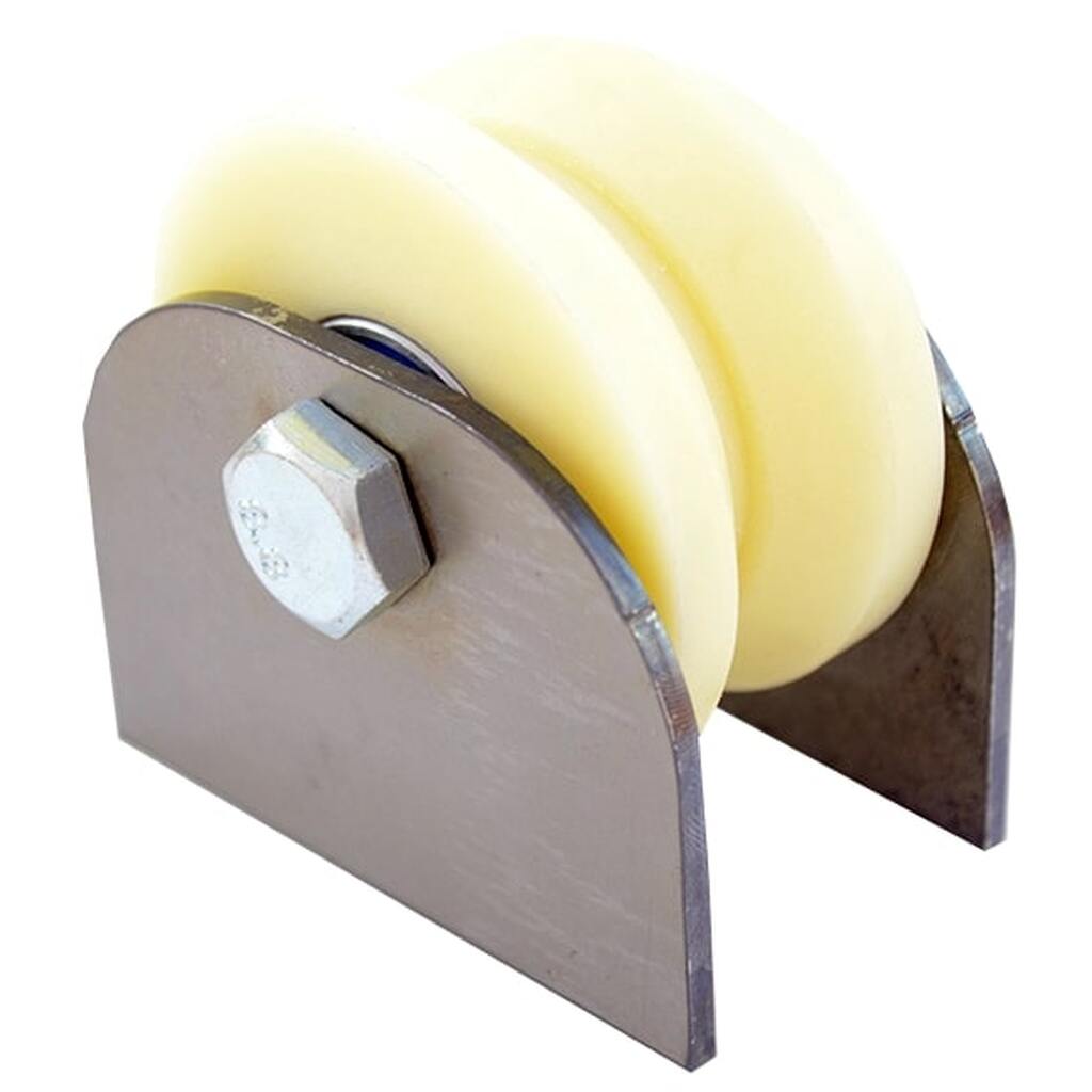 Ролик на пластинах 23 Болта Крепёж 2529, d50мм под угол, капролон, 4 шт.