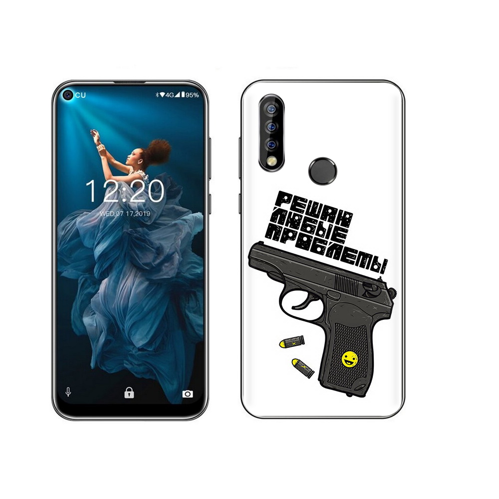 

Чехол MyPads Tocco для Oukitel C17 Pro пистолет против проблем, Прозрачный, Tocco