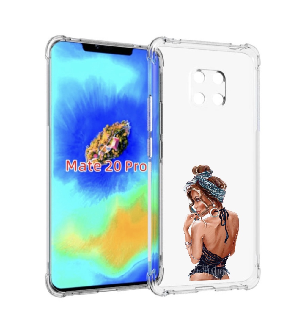 

Чехол MyPads Красивая-дама женский для Huawei Mate 20 Pro/Mate 20 RS 6.39, Прозрачный, Tocco