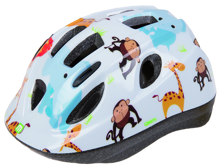 Шлем велосипедный детский/подростковый с сеточкой 12отв. INMOLD 48-54см ZOO/белый  M-WAVE