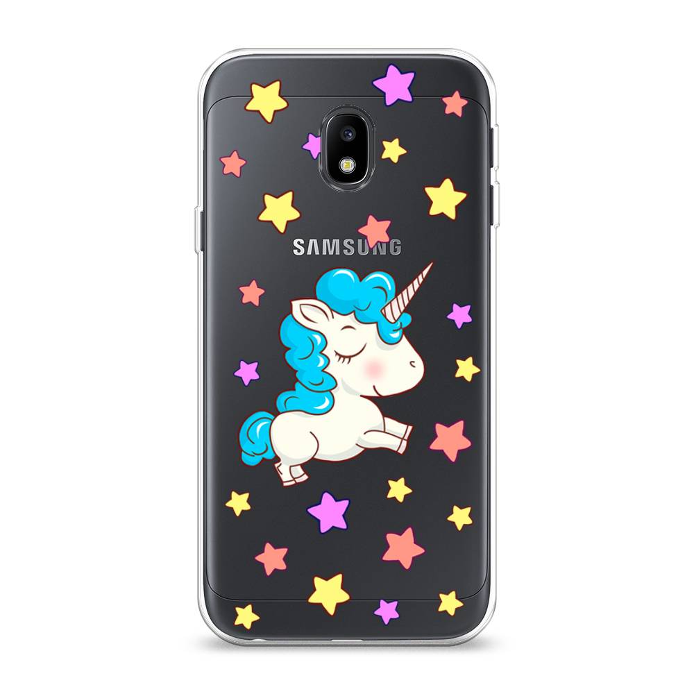 

Чехол Awog на Samsung Galaxy J3 2017 / Самсунг J3 2017 "Звездный единорог", Белый;голубой;розовый, 22550-2