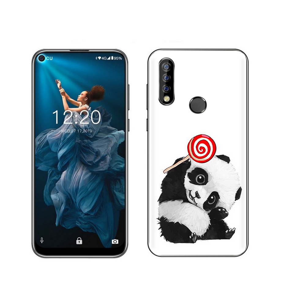 

Чехол MyPads Tocco для Oukitel C17 Pro панда с леденцом, Прозрачный, Tocco
