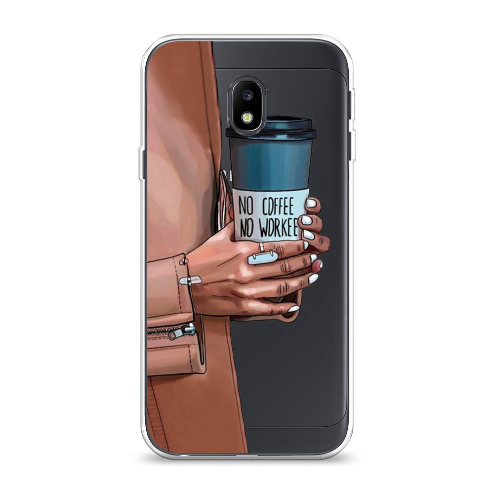 

Чехол Awog на Samsung Galaxy J3 2017 / Самсунг J3 2017 "No coffee", Коричневый;серый, 22550-7