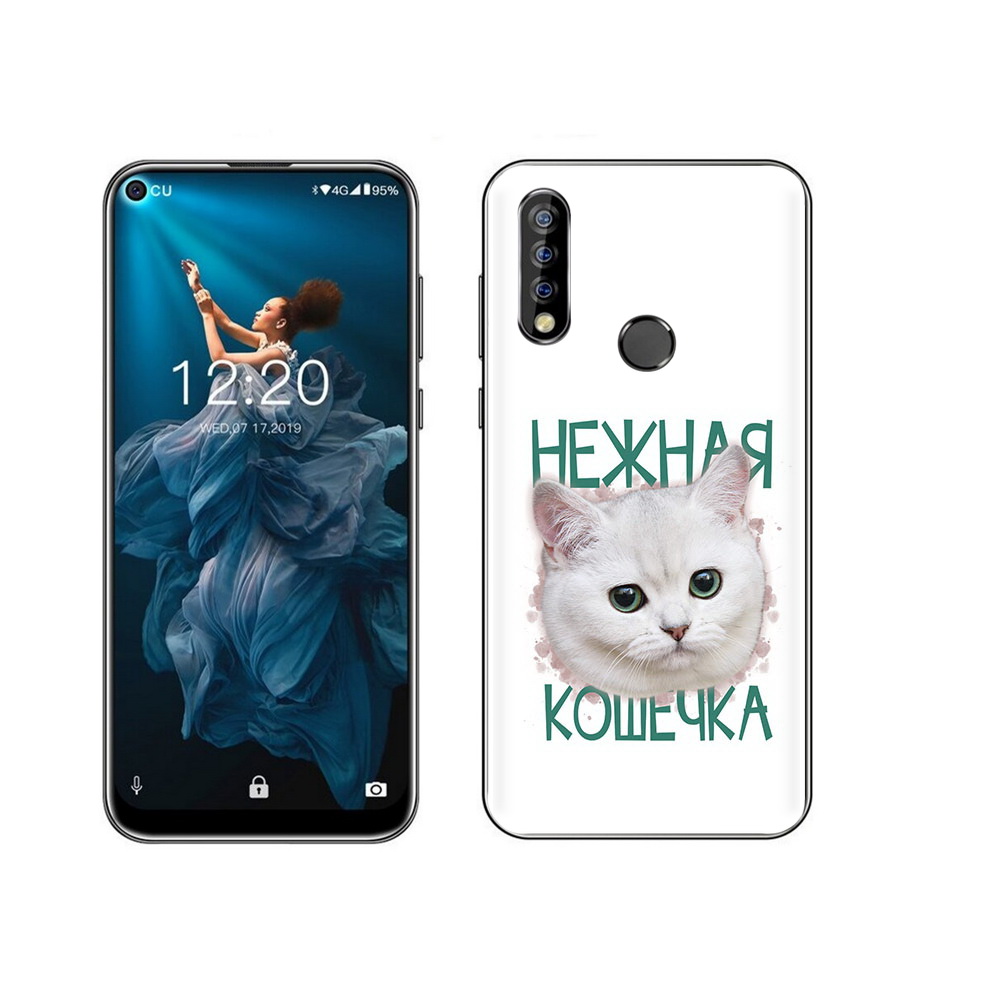 

Чехол MyPads Tocco для Oukitel C17 Pro нежная кошечка, Прозрачный, Tocco