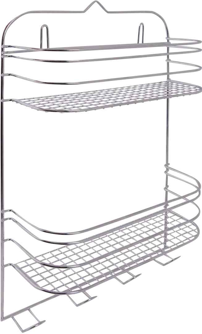

Полка для ванной ЧМЗ 501-002-03 прямая двухъярусная 29.5x46x11.6 см цвет хром