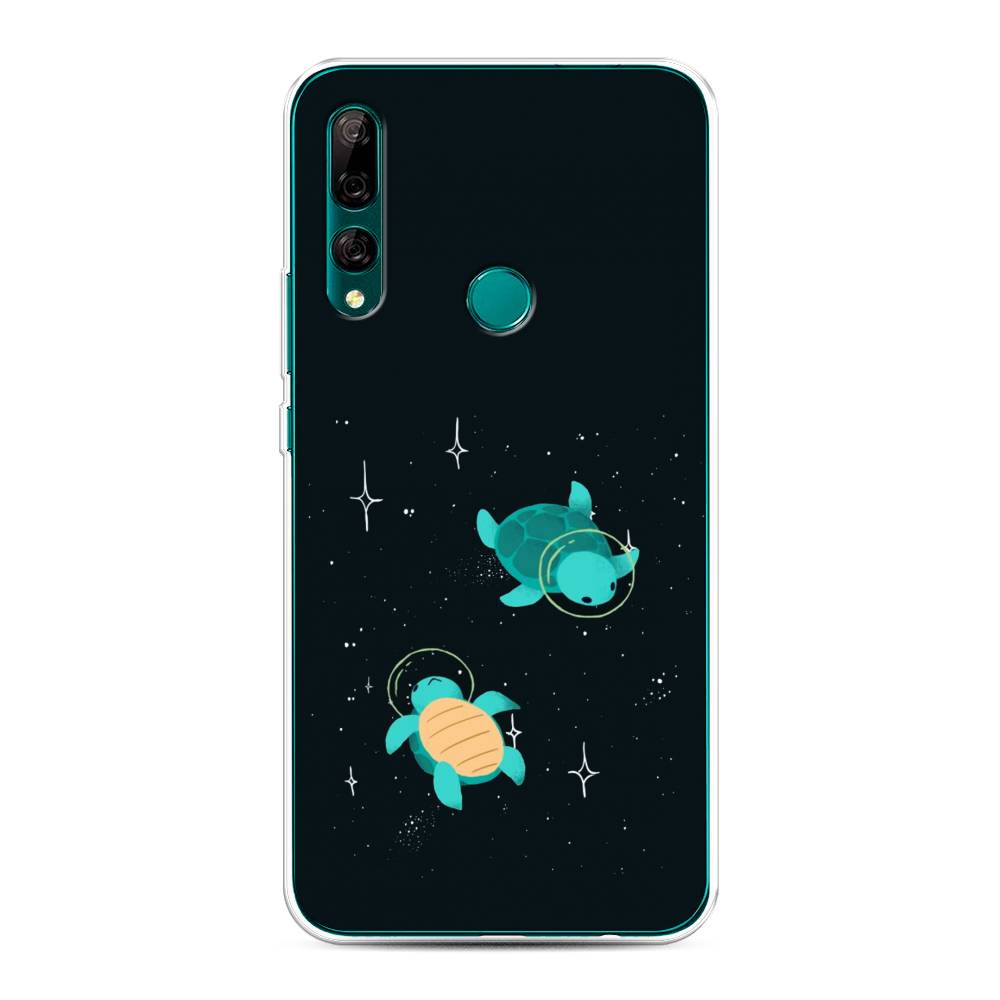

Чехол Awog на Huawei Y9 Prime 2019 "Черепашки космонавты", Черный;синий, 611950-4