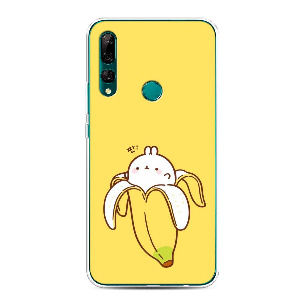 

Чехол Awog на Huawei Y9 Prime 2019 "Зайчик-бананчик", Желтый;белый, 611950-2