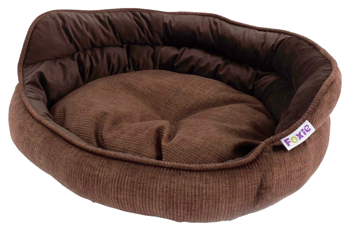 

Лежак для животных Foxie, Prestige Round, овальный, коричневый, 56x53х27 см
