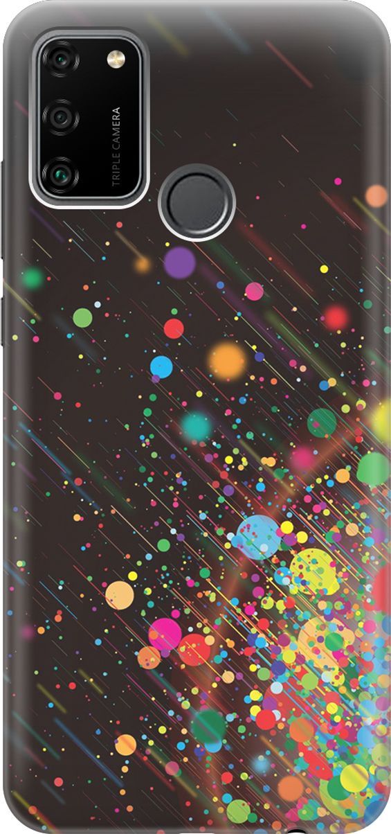 

Силиконовый чехол на Honor 9A с принтом "Яркое настроение", Зеленый;красный, 278