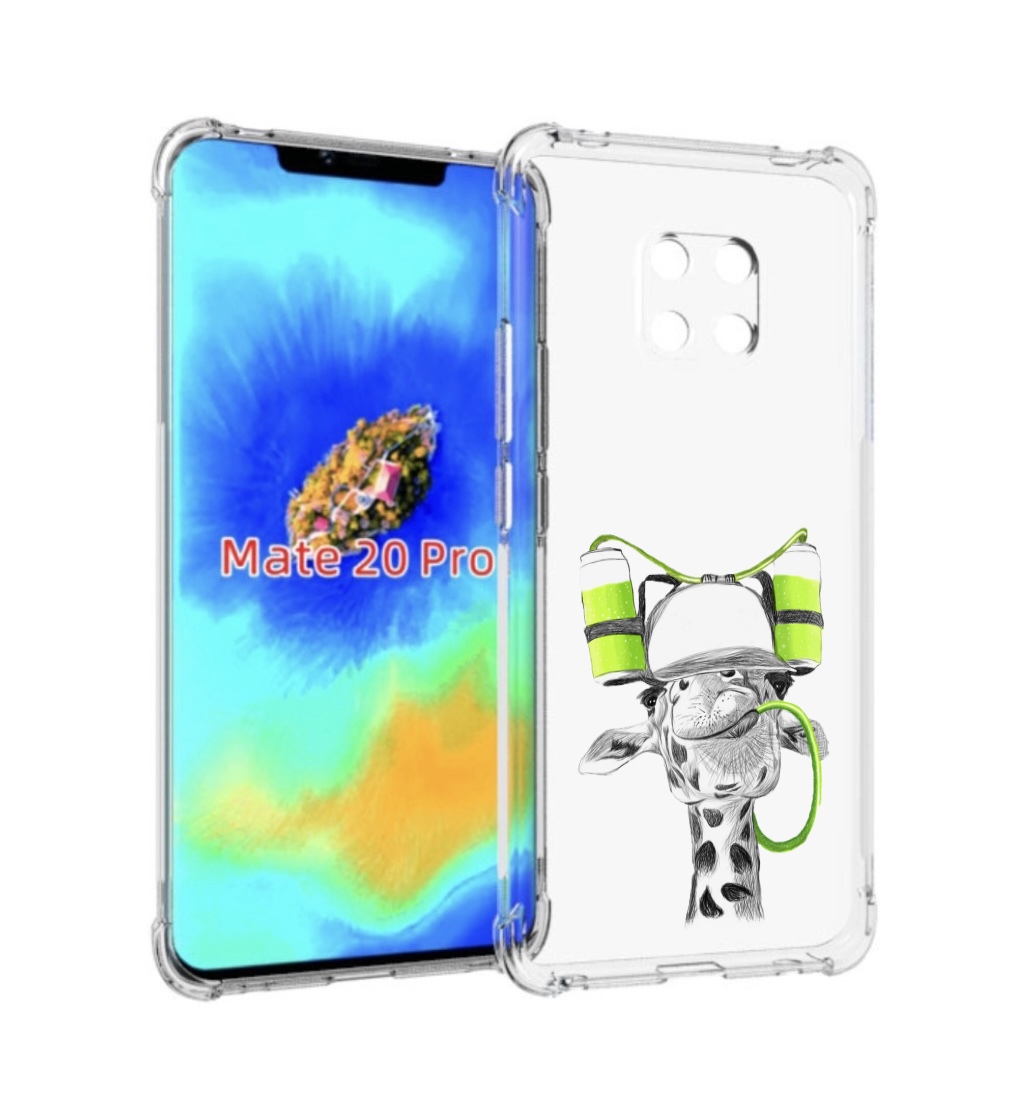 

Чехол MyPads Жираф для Huawei Mate 20 Pro/Mate 20 RS 6.39, Прозрачный, Tocco