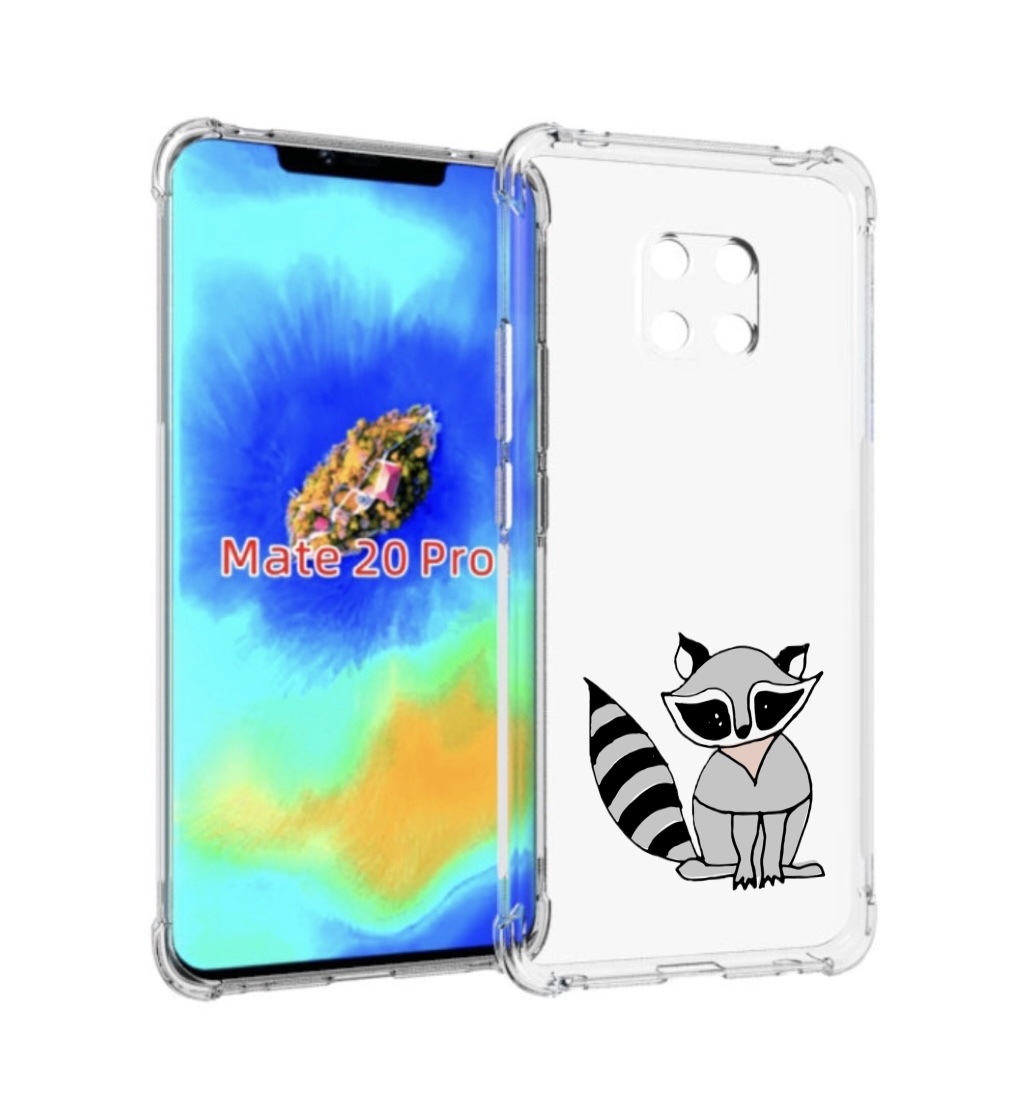 

Чехол MyPads Енотик для Huawei Mate 20 Pro/Mate 20 RS 6.39, Прозрачный, Tocco