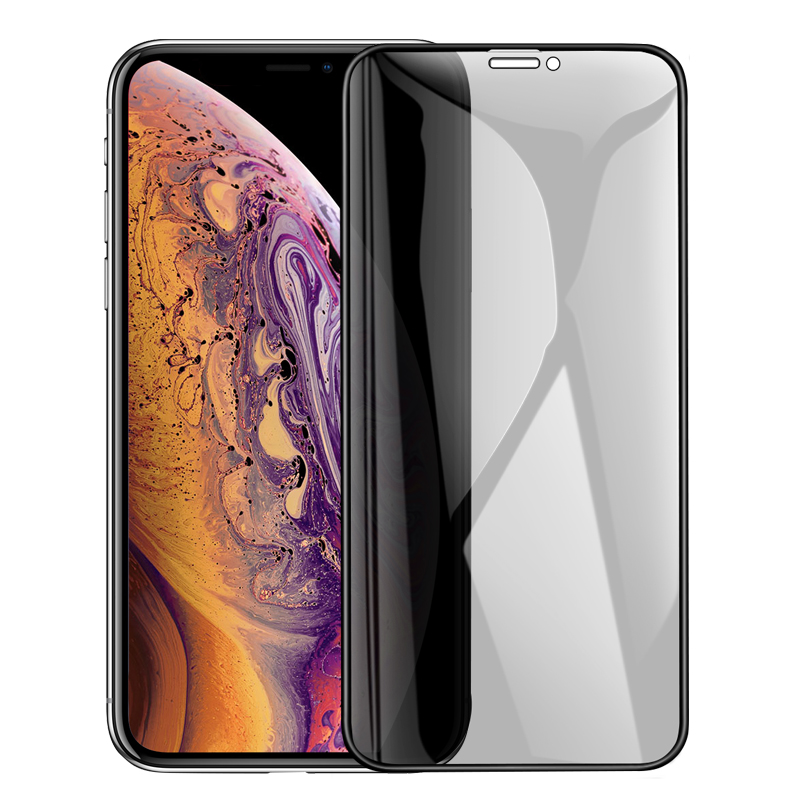 Защитное стекло для iPhone XR/11 (A34 Plus), Hoco, Антишпионское стекло, черное