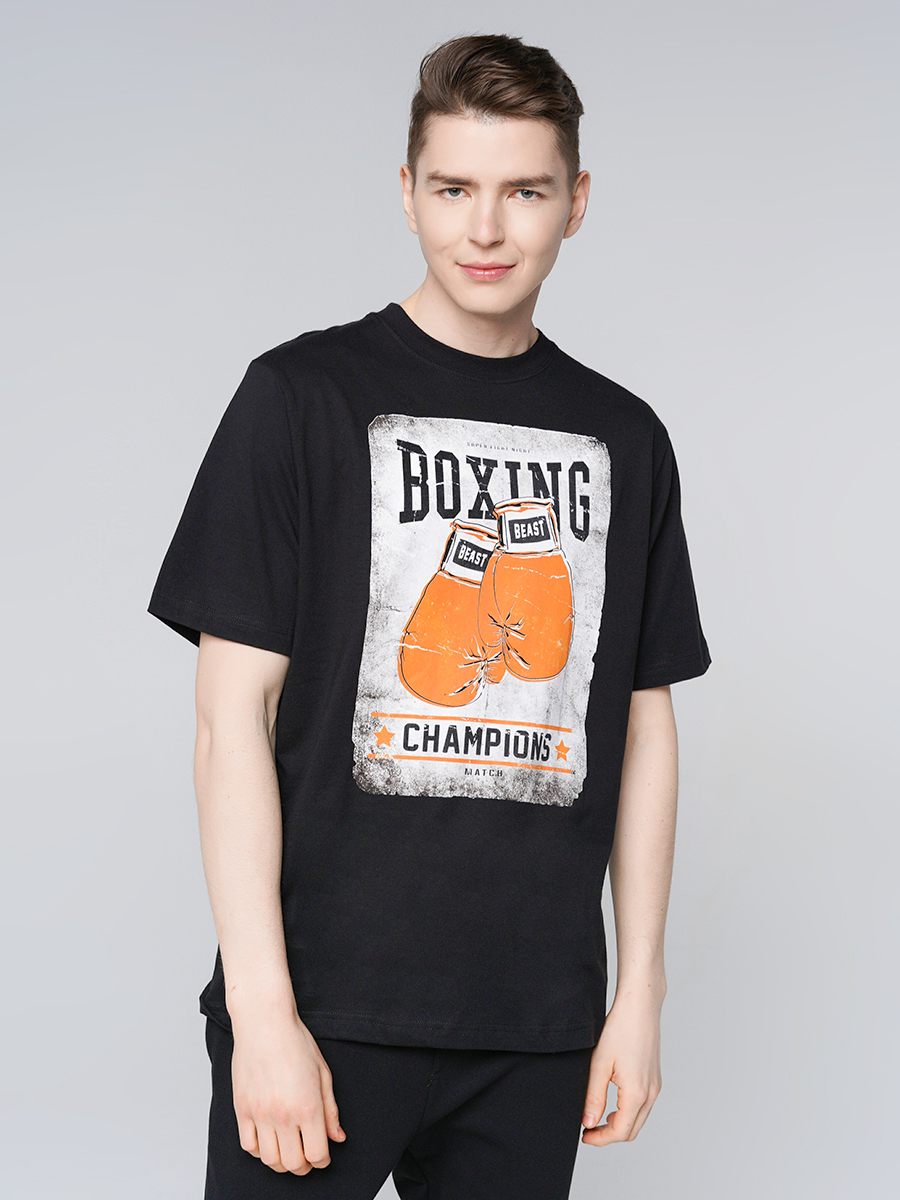 

Футболка мужская ТВОЕ 90624 черная XXL, 90624