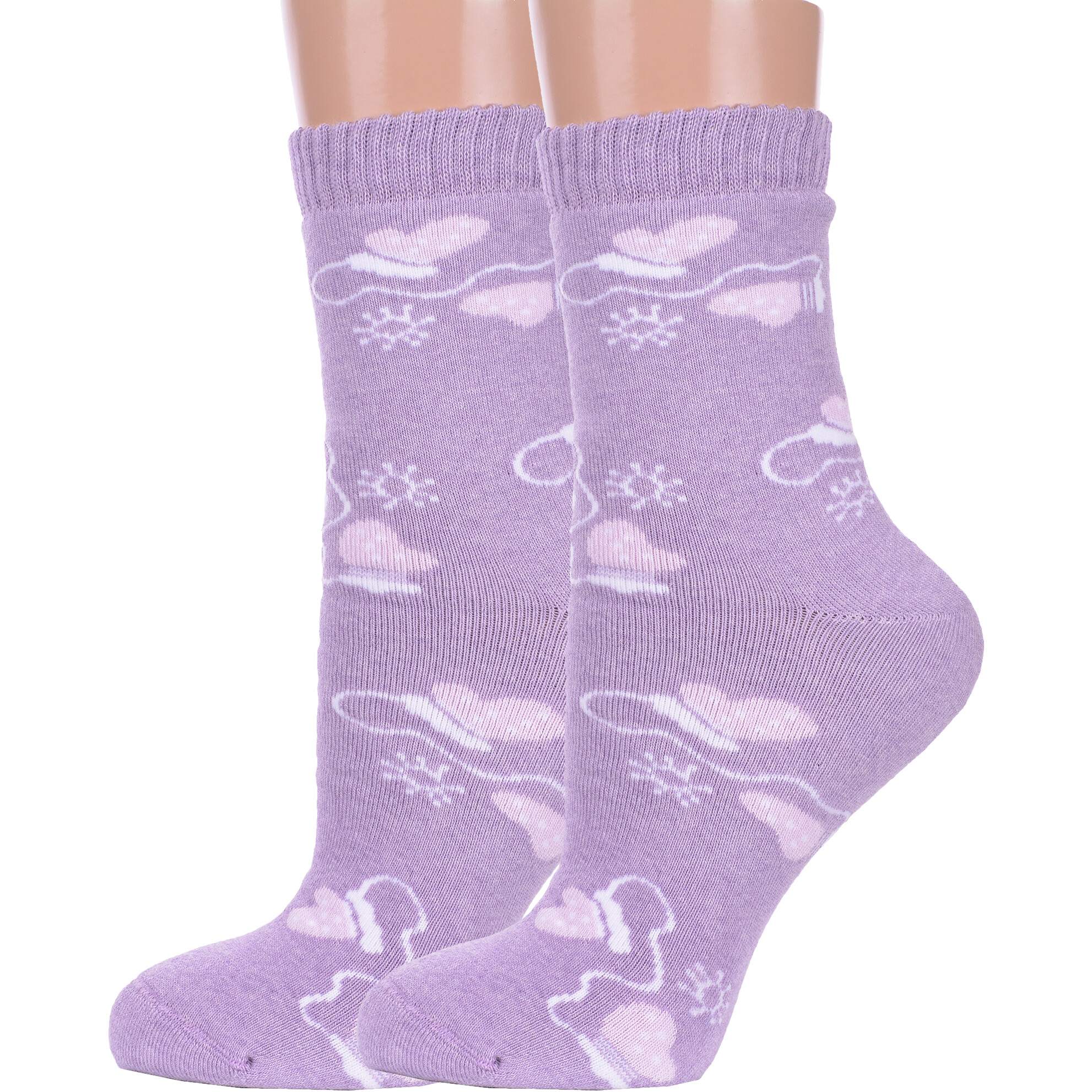 Комплект носков женских Брестский чулочный комбинат 2-15С1408 фиолетовых 25, 2 пары