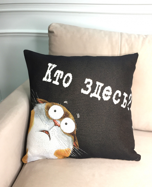 

Наволочка Декоративная Гобеленовая 45х45 "Кто здесь", Черный;бежевый, ГОСТ-Р