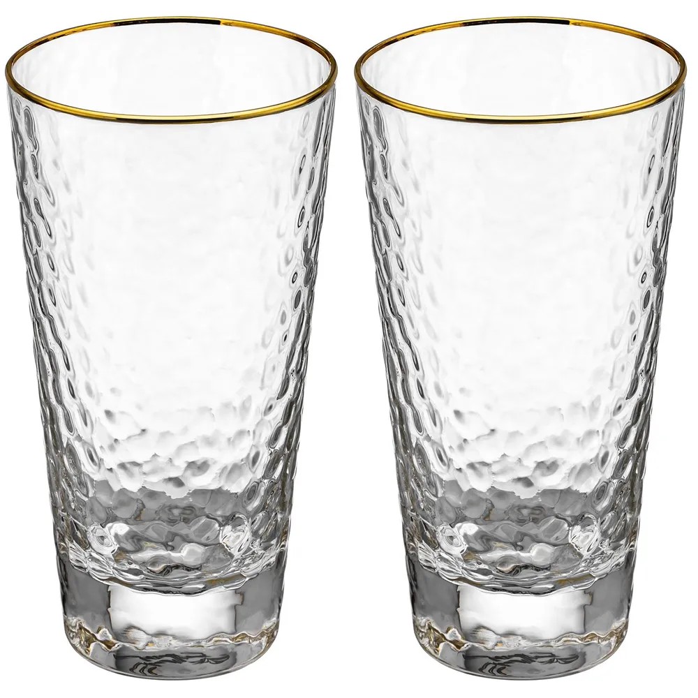 Набор 2-х стаканов 320 мл 75х75х145 см Elan Gallery Crystal glass с золотой каймой